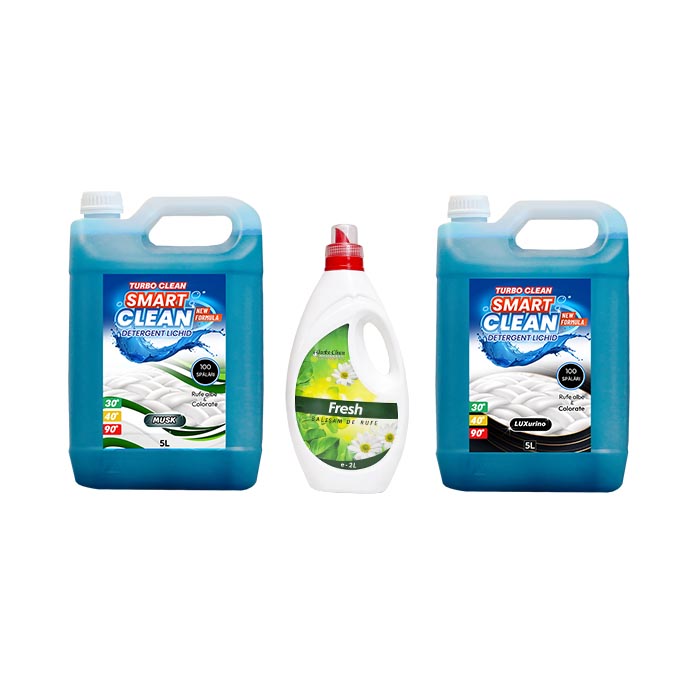 2 x Detergent Turbo Clean Smart Clean 5L +1 x Balsam 1L Parfumat Concentrat